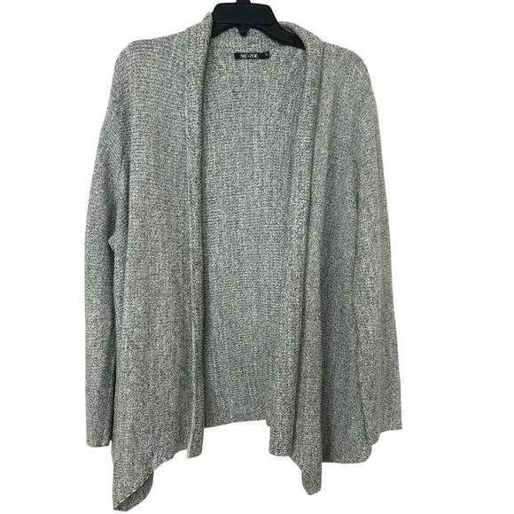 NIC & ZOE Light Gray Cotton Blend Open Front Cardigan Sweater 1X Neutral - Picture 1 of 9